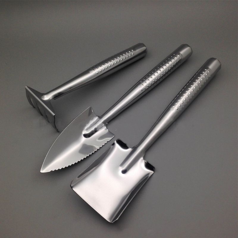 3 Pcs Hand Transplant Shovel and Harrow Hand Rake with Non-Slip Ergonomic Handle Gardening Kit Digging Trowel Bonsai Farming