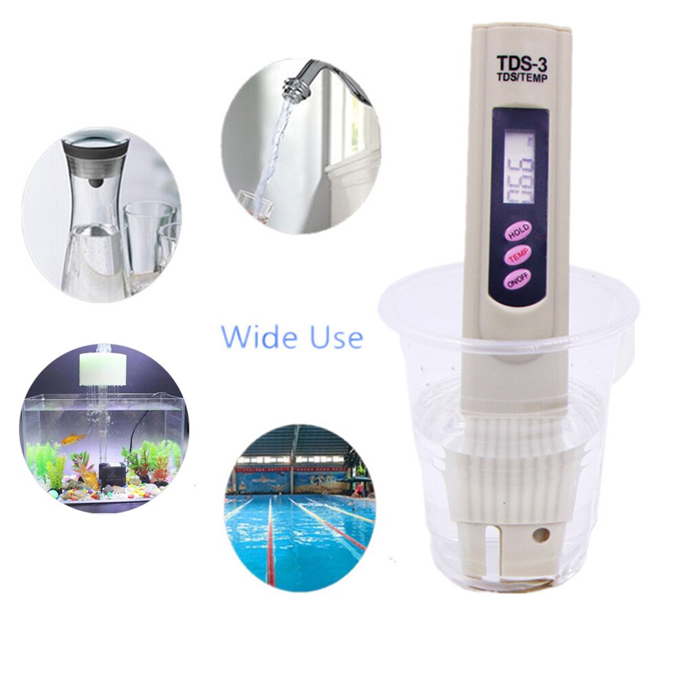 TDS Testing Pen Portable Digital PH Tester GH/DH Test Tool Aquarium Fish Tank Water Hardness Meter Measuring Range 1~9990ppm