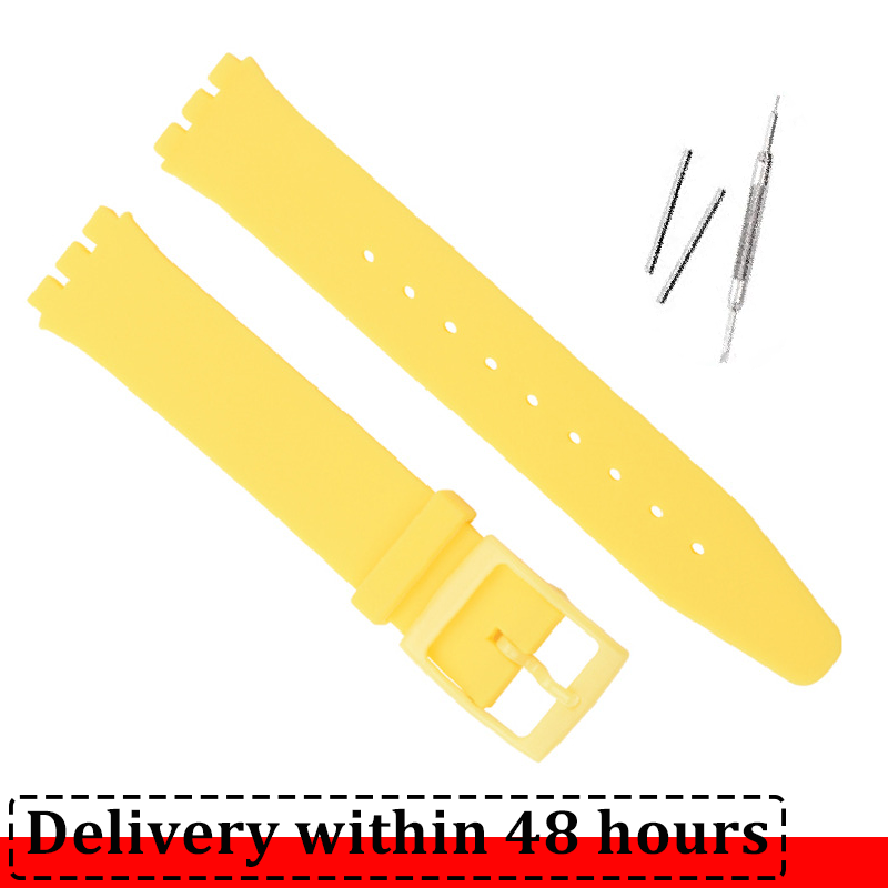 Silikonarmband für Swatch-Uhrenarmband, 16 mm, 17 mm, 19 mm, 20 mm, wasserdicht, weiches Gummi-Uhrenarmband, Handgelenk-Armbinde, Gürtel