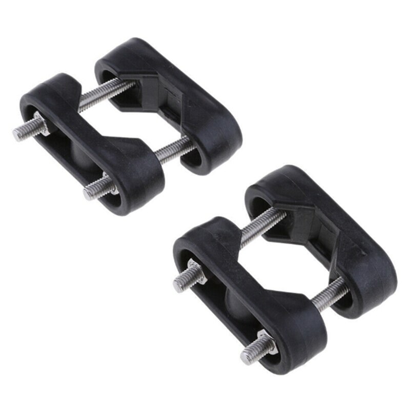 2Pcs Nylon Marine Boat Nylon Rail Mount Bracket Fits for 7/8' to 1' Tube Kayak Canoe Boat Dinghy Yacht Accessories
