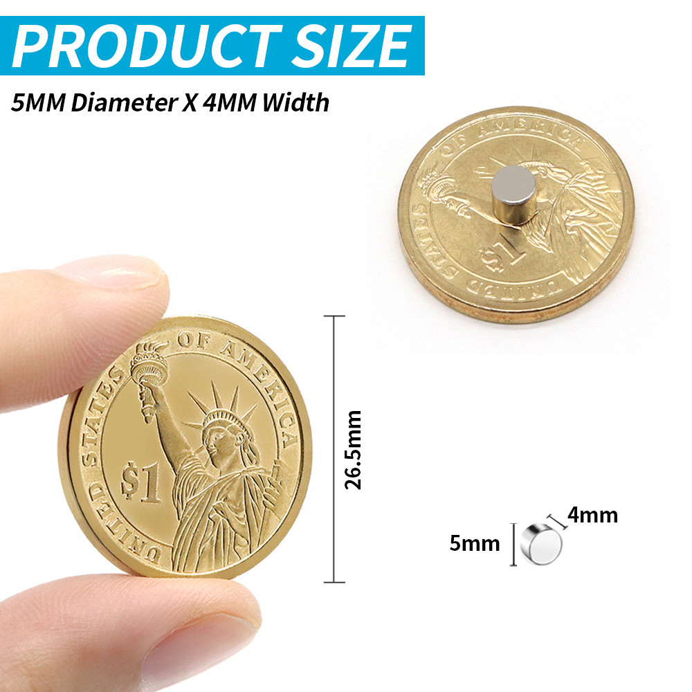 5~500Pcs Strong Round Magnet 5x4mm for Fridge DIY Projects Science & Office Use Refrigerator Magnets 5*4