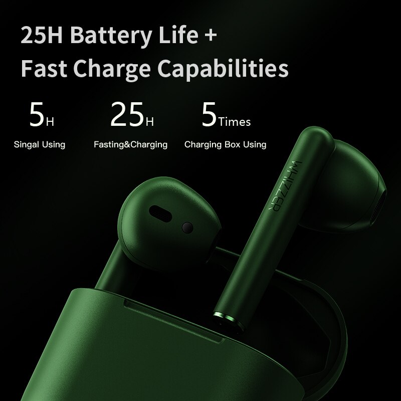 Original Whizzer B7 Bluetooth 5.0 earphoneTWS BravoPods Wireless in ear earphone Voice control Noise reduction Tap Control