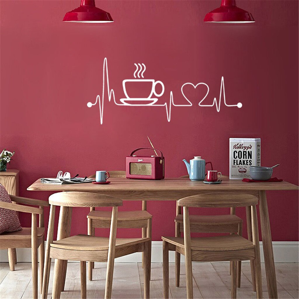 Móvel Criativo Parede Afixada Com Janela Decorativos de Parede xícara de Café venda quente adesivo de parede do café da cozinha decoração Esculpida Z801: C