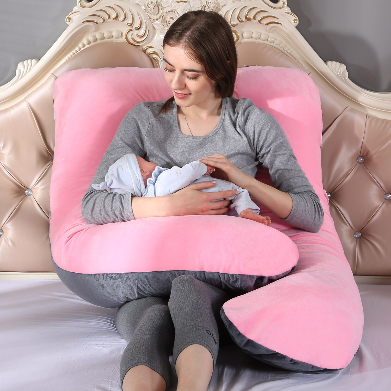 U Shape Pregnancy Pillow Bedding Full Body Comfortable Pregnant Sleeping Cushion Pregnant Pillow: H