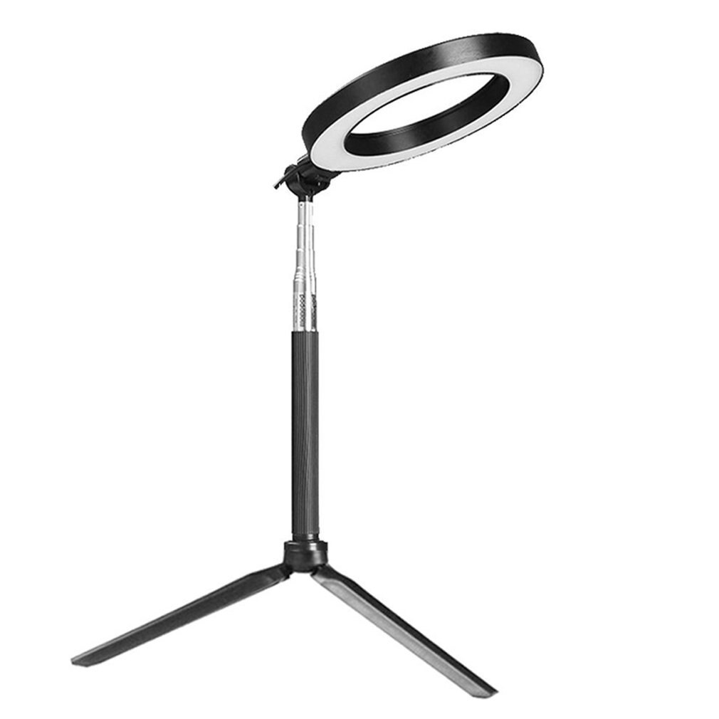 6 inch fotografielamp dimbare led studiocamera ringlamp fototelefoon videolamp selfie-houder