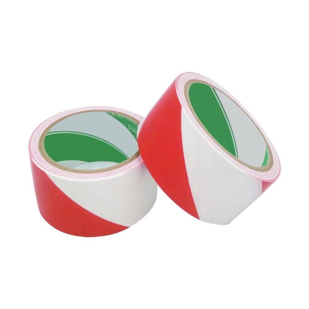 Warehouse Factory Waterproof PVC Caution Barrier Marking Safety Warning Tape: Red White