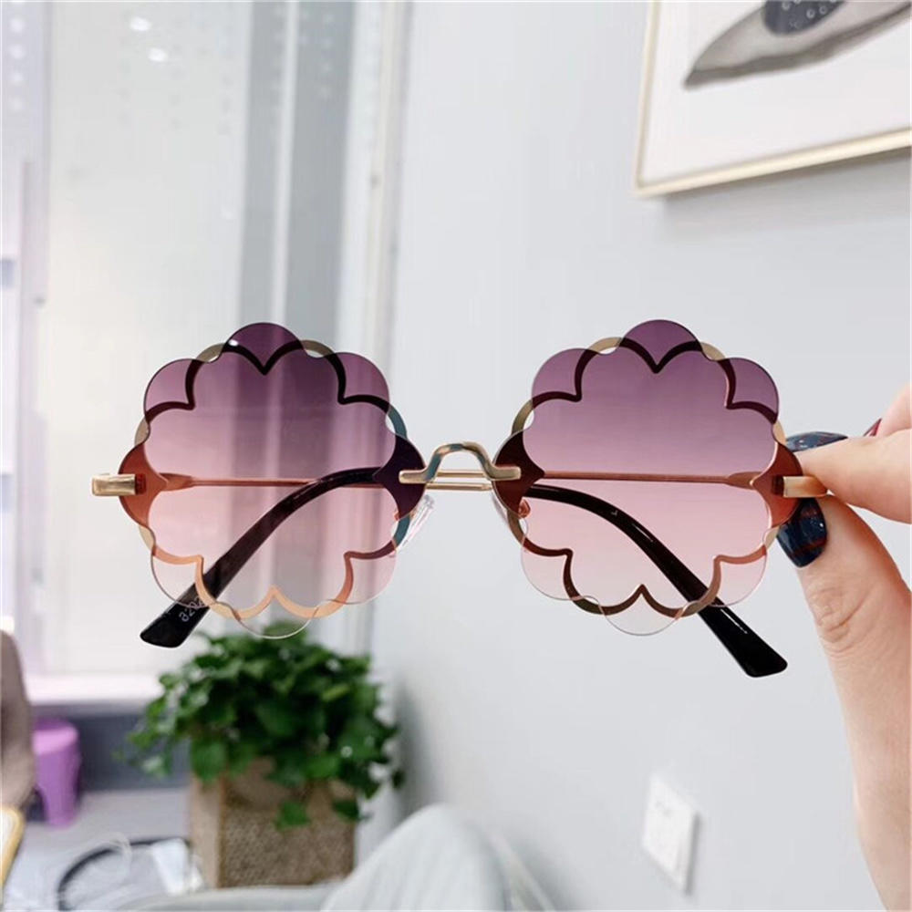 Kids Rimless Sunglasses Flower Frame Girls Sun Glasses Glasses Children Outdoor Goggles Cute Style Party Eyewear: 16