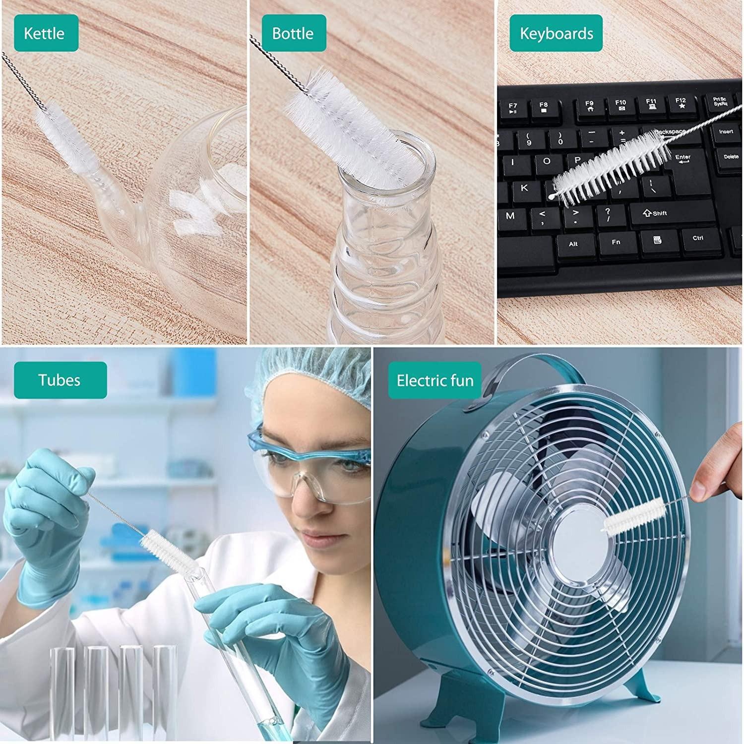 10 Teile/satz Multifunktionale Tragbare Edelstahl Haushalt Flasche Pinsel Reiniger Glas Waschen Rohr Reinigung Pinsel Set