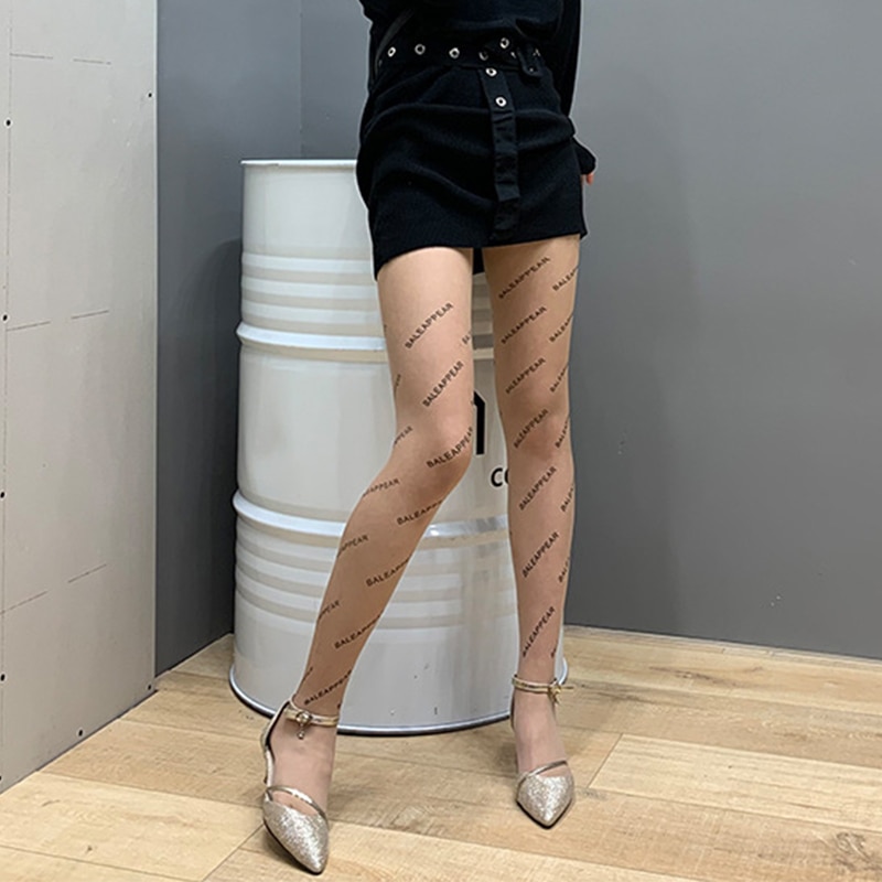 Tatuointi sukkahousut naiset no after party sukkahousut mustat kirjaimet silkkisukkahousut mustat tytöt silkkajalkaiset sukkahousut tanssisukkahousut lady