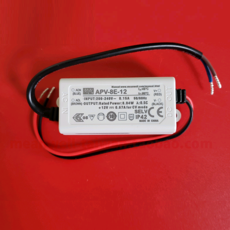 meanwell power supply APV-8 APV-8-5 | 5V APV-8-12 | 12V APV-8-24 | 24V 8W Single Output Switching Power Supply