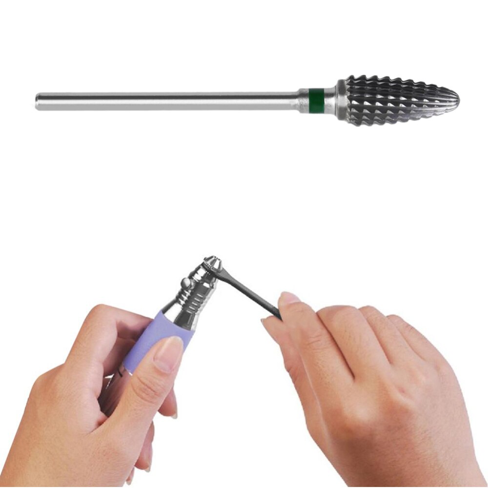 1pc duurzame roterende vijlen van wolfraamstaalcarbide voor nagelkunstgereedschap, nagelslijpkop en manicuremachine: Default Title