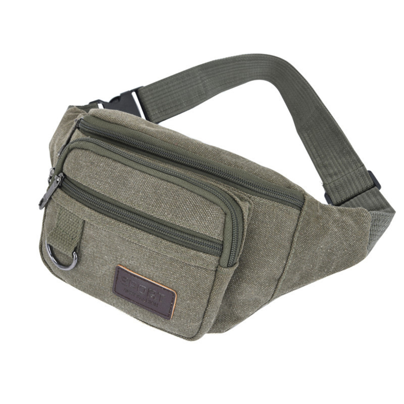 Riñonera para hombre, cartera para teléfono informal de gran capacidad a la , deportes, turismo, ciclismo, bolsos de hombro multifuncionales para hombre: Rojo