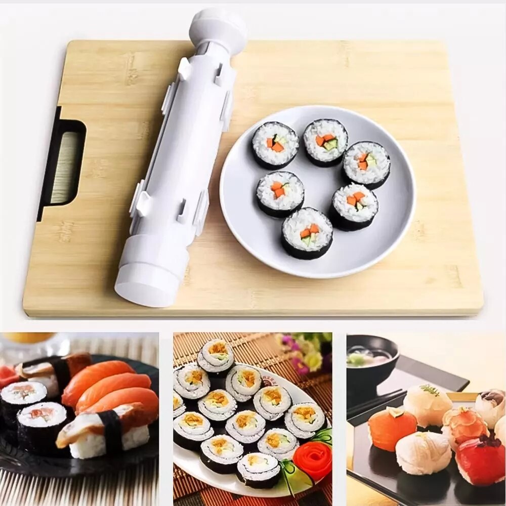 Sushi Maker Roller Rice Mold Vegetable Meat Rolling Gadgets DIY Sushi Device Making Machine Kitchen Ware Bazooka