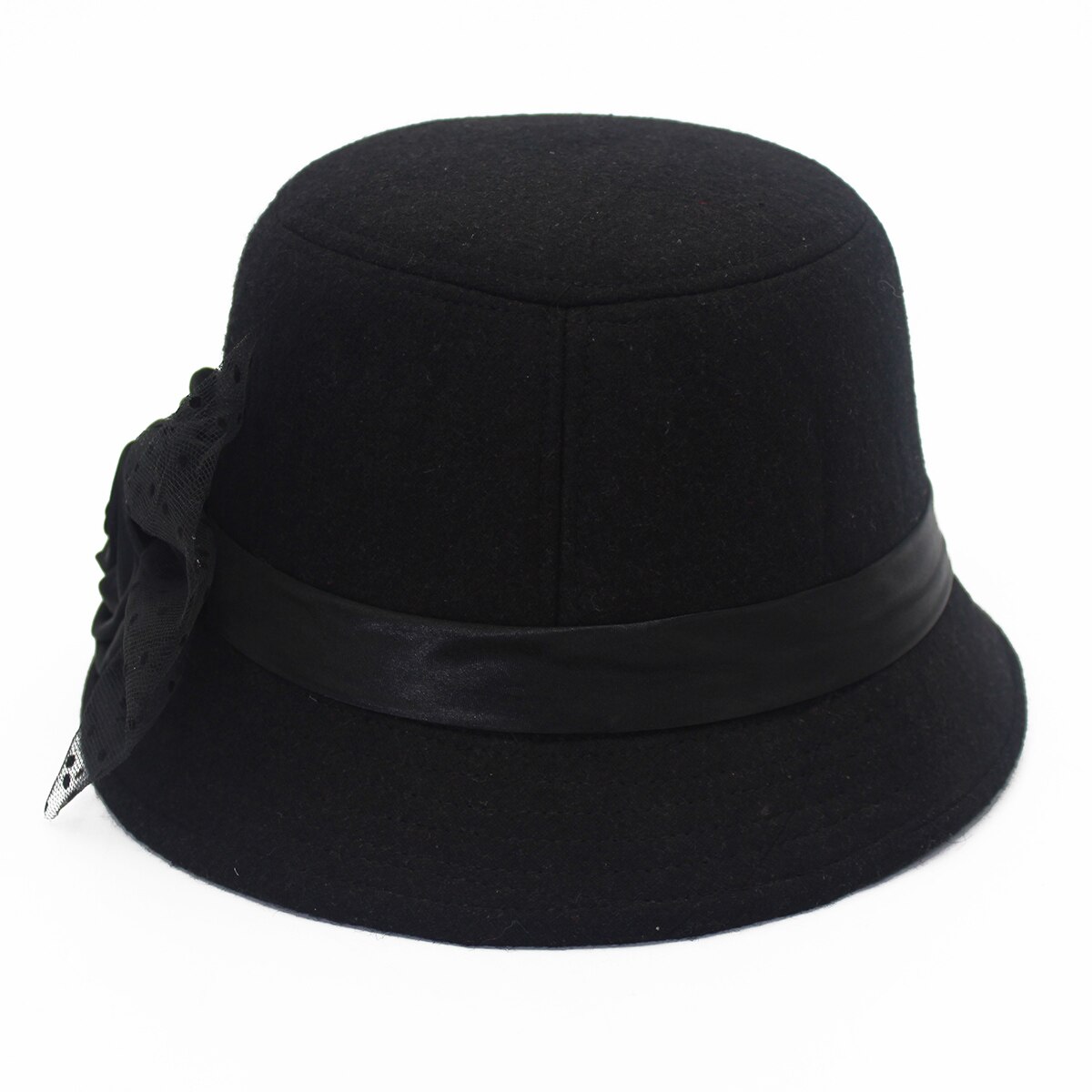 roses dome hat boutique rose flower ladies dome hat with gauze wool felt hat