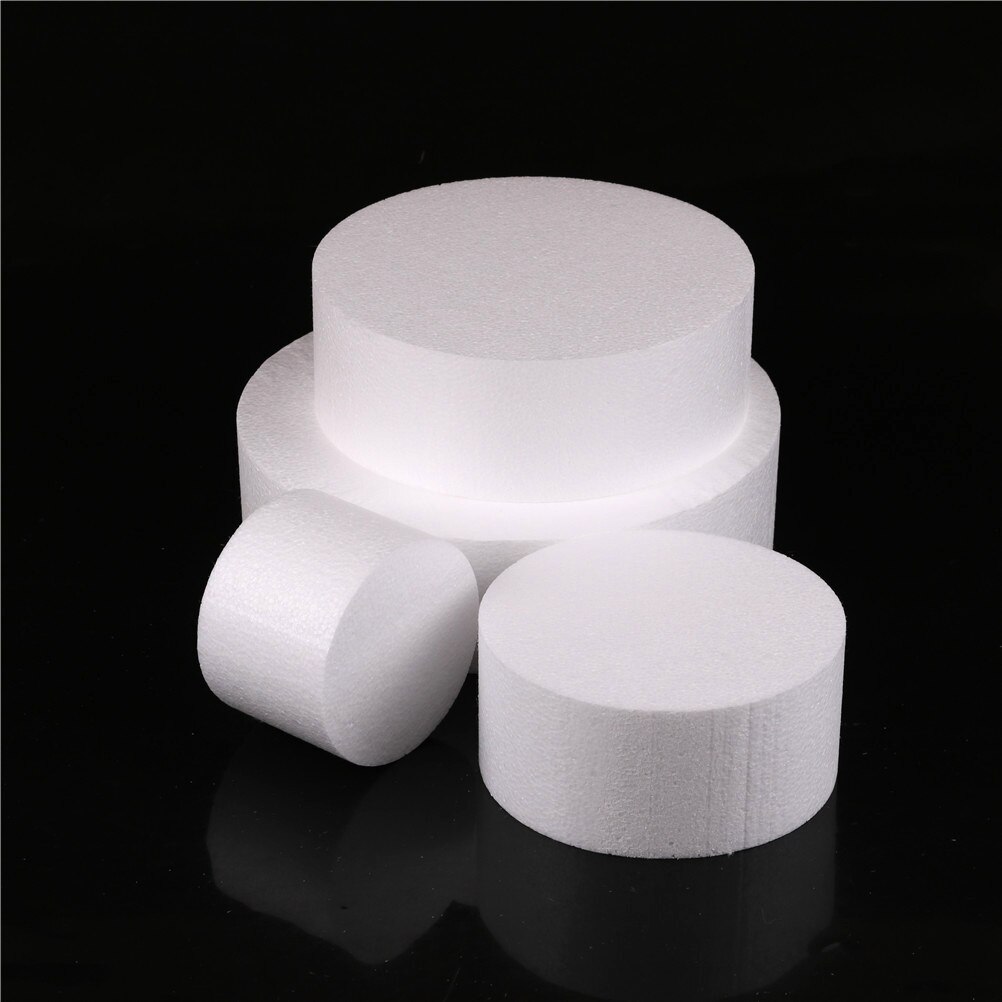 1 stk hvid 4/6/8/10 tommer rund styrofoam skum kage dummy sugarcraft blomsterindretning patrice model