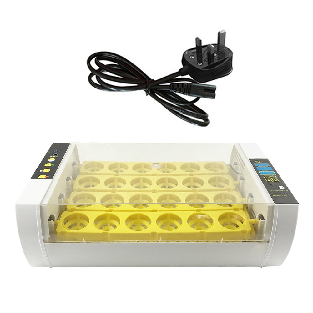 24PCS Egg Incubator Small Fully-automatic Incubators Automatically Control Temperature And Turn Over Eggs: UK