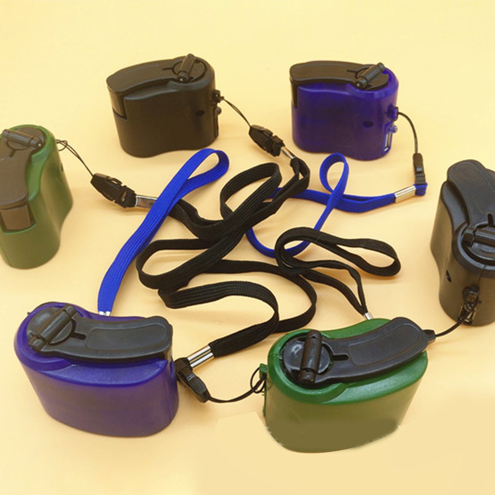Dinamo-cargador de emergencia Manual, USB, para MP3, MP4, móvil, PDA, Banco de energía de móvil, carga de emergencia