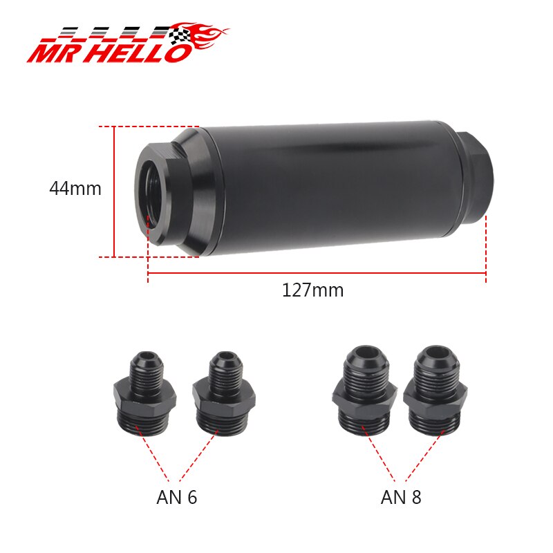 Gasoline filter Inline Billet Aluminum Fuel Filter - AN6、AN8