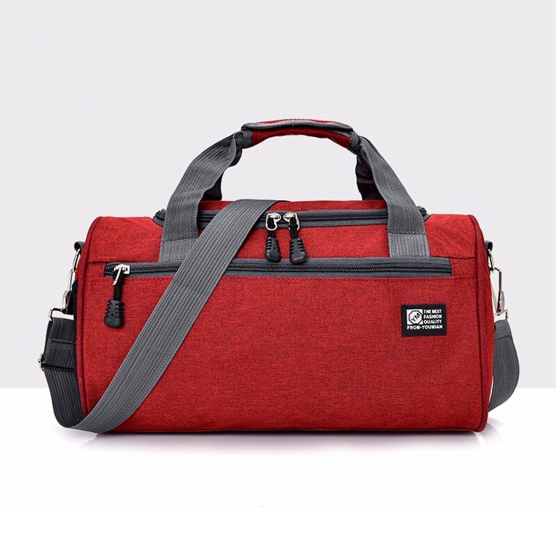 Borsa da viaggio da donna di alta qualità borsa da viaggio per uomo borsa da viaggio per Weekend borsa da viaggio borsa a tracolla per spalla femminile: Red Travel Bag
