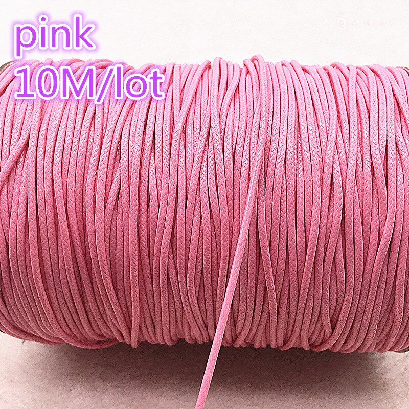 10M Durchmesser 1,0mm Gewachste Baumwolle Schnur Gewachst Gewinde Schnur String Strap Halskette Seil Bead Für Schmuck Machen DIY armband