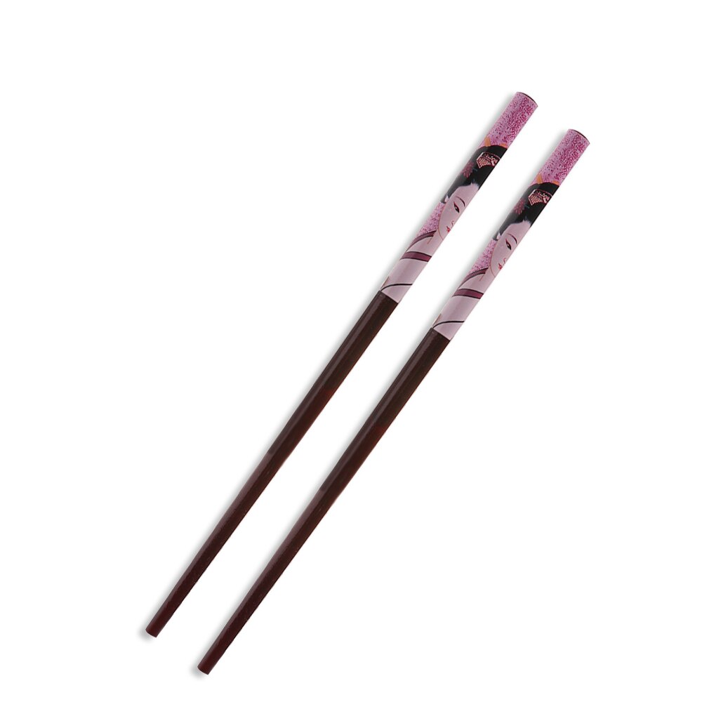 2 stks/set Handgemaakte Haar stok Vintage Schilderen haarspeld Kleurrijke Natuurlijke hout voor vrouwen Japanse haarspeld Hout Chinese haar stok: 1
