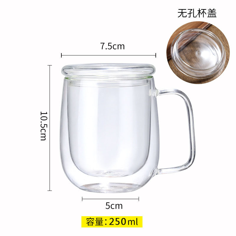 Heat Resistant Double Wall Tea Glass Cup Beer Coffee Cup Set Handmade Healthy Beverage Glasses Transparent Drink