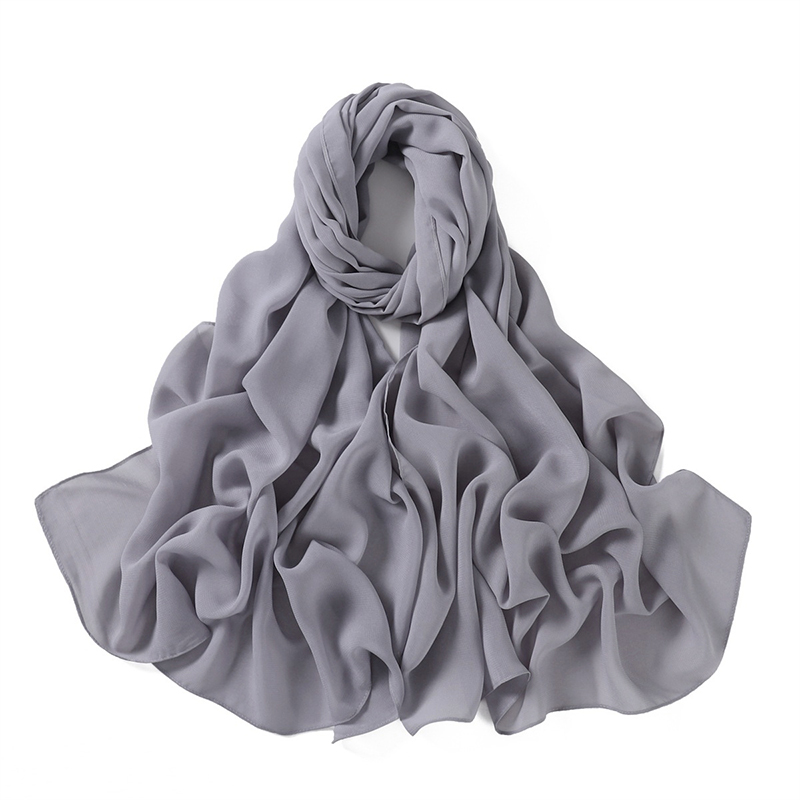 Vrouwen Effen Fluwelen Bubble Chiffon Sjaal Effen Lange Hijab Wrap Print Effen Kleur Sjaals Hoofdband Vrouwen Zachte Hijaabs Reizen Sjaals: Roest Rood