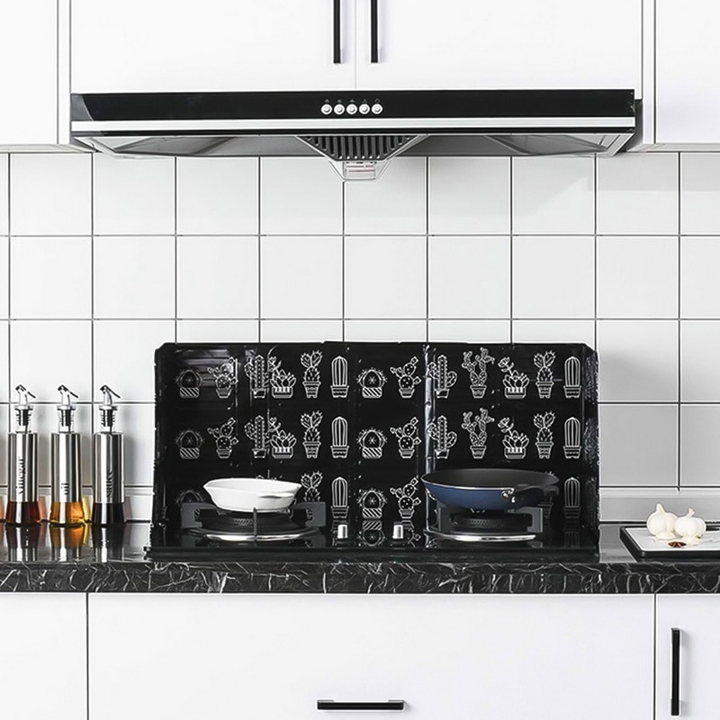 Aluminium Foil Oil Splatter Guard Plate Gas Stove Splash Proof Screen Baffle Home Kitchen Cooking Tools Gadgets 1pc#25