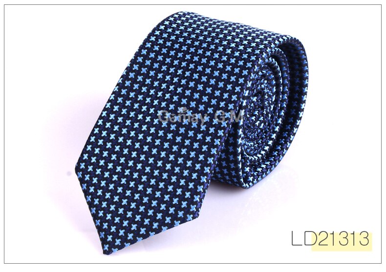 Jacquard vevd halsslips for menn bryllup business klassiske slips polyester slim herre slips for dress 6cm bredde slips: Ld21313