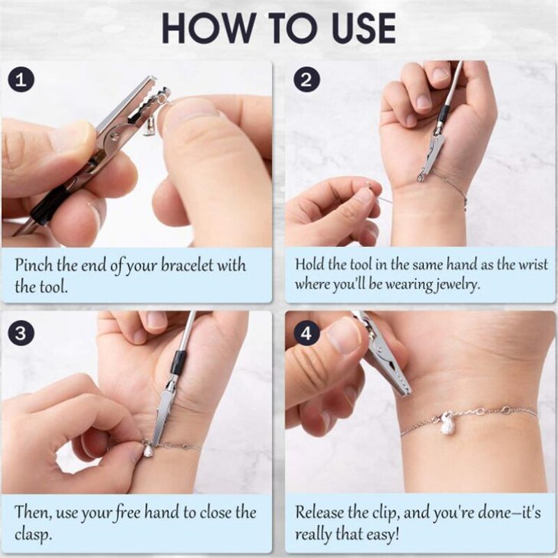 Bracelet Tool Jewelry Helper Plier Clip Equipment For DIY Necklace Watch Clasps And Closures Making Supplies Manufacturing Kit