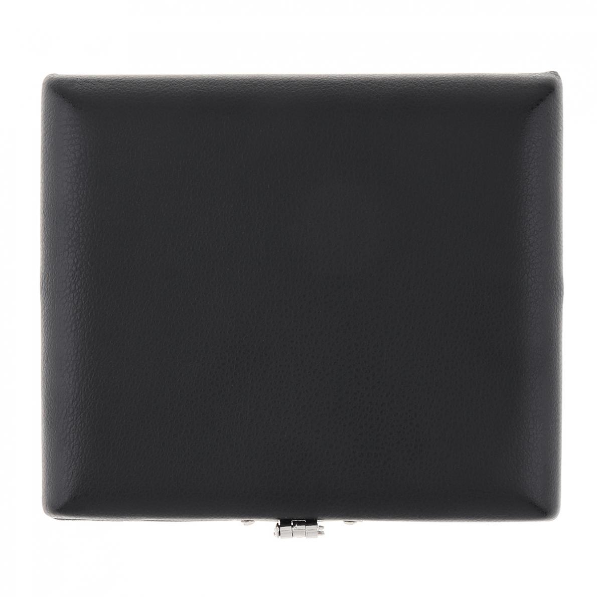 Black Leather Oboe Bassoon Reed Storage Case Box with Vent Holes for 6 Reeds Clarinet Oboe Reeds Box