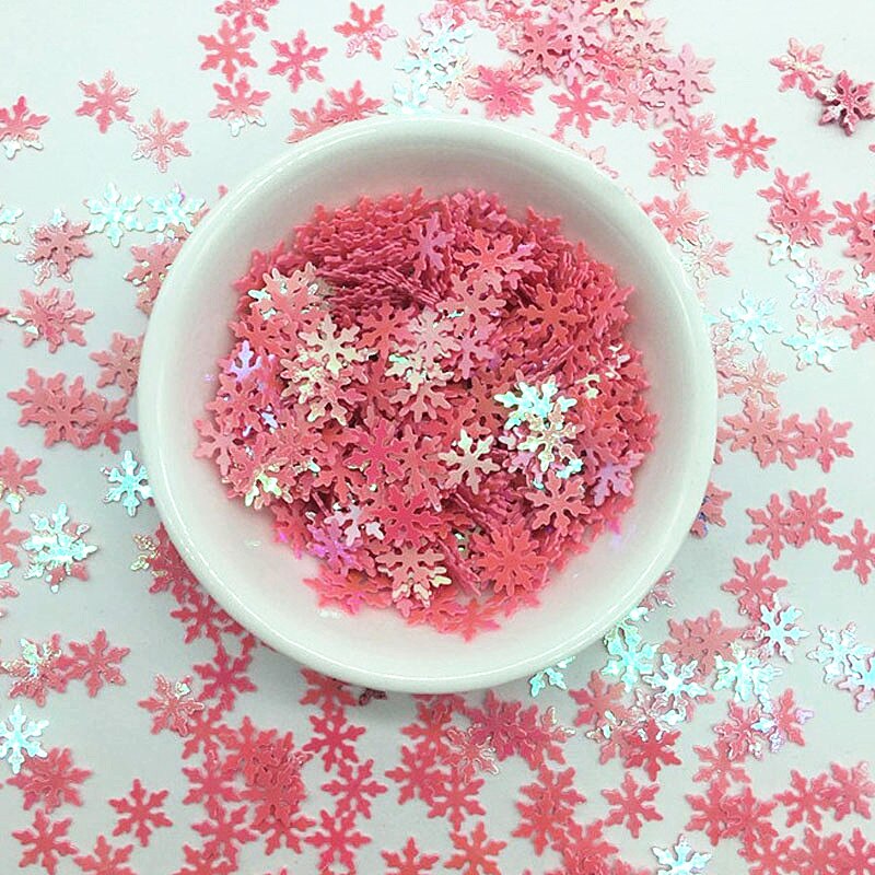 10mm snefnug pailletter håndværk blanding macarons farver blomst pailletter pailletter julefest dekoration diy håndlavet tilbehør 10g