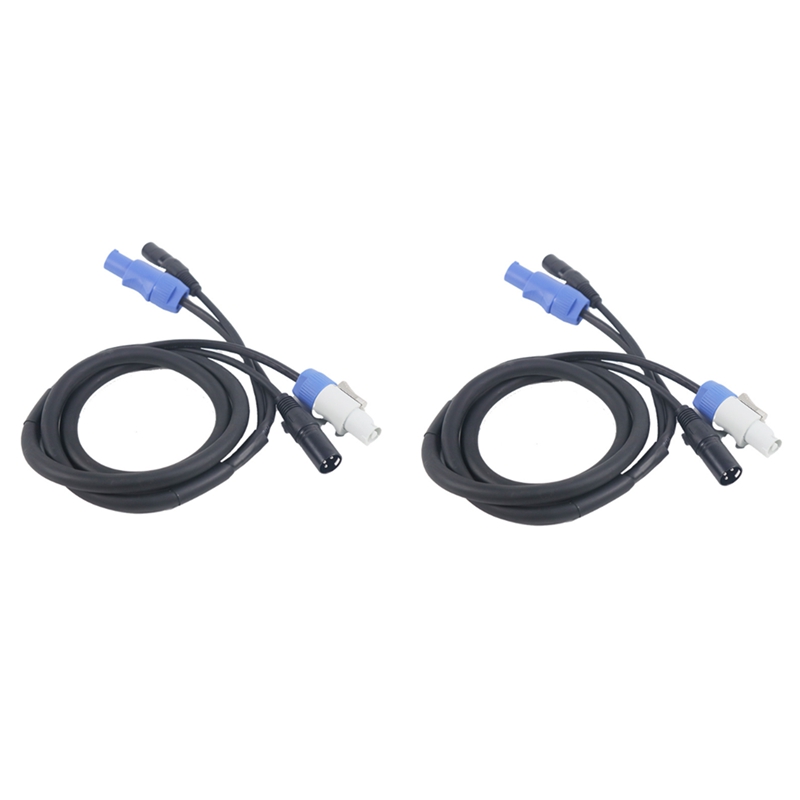 Powercon DMX Kabel - Powercon Kontakt och DMX XLR Signallinje för Belysning