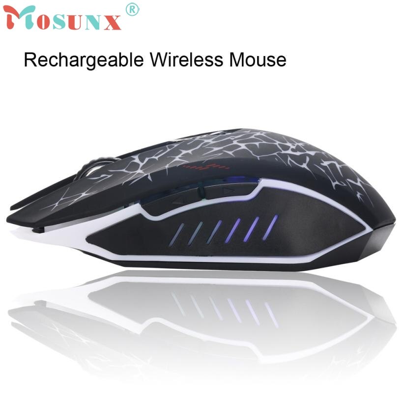Mouse Raton Wireless Silent LED Rechargeable Backlit USB Gaming Mouse For PC Laptop Computer Mouse Raton Inalambrico 18Aug3