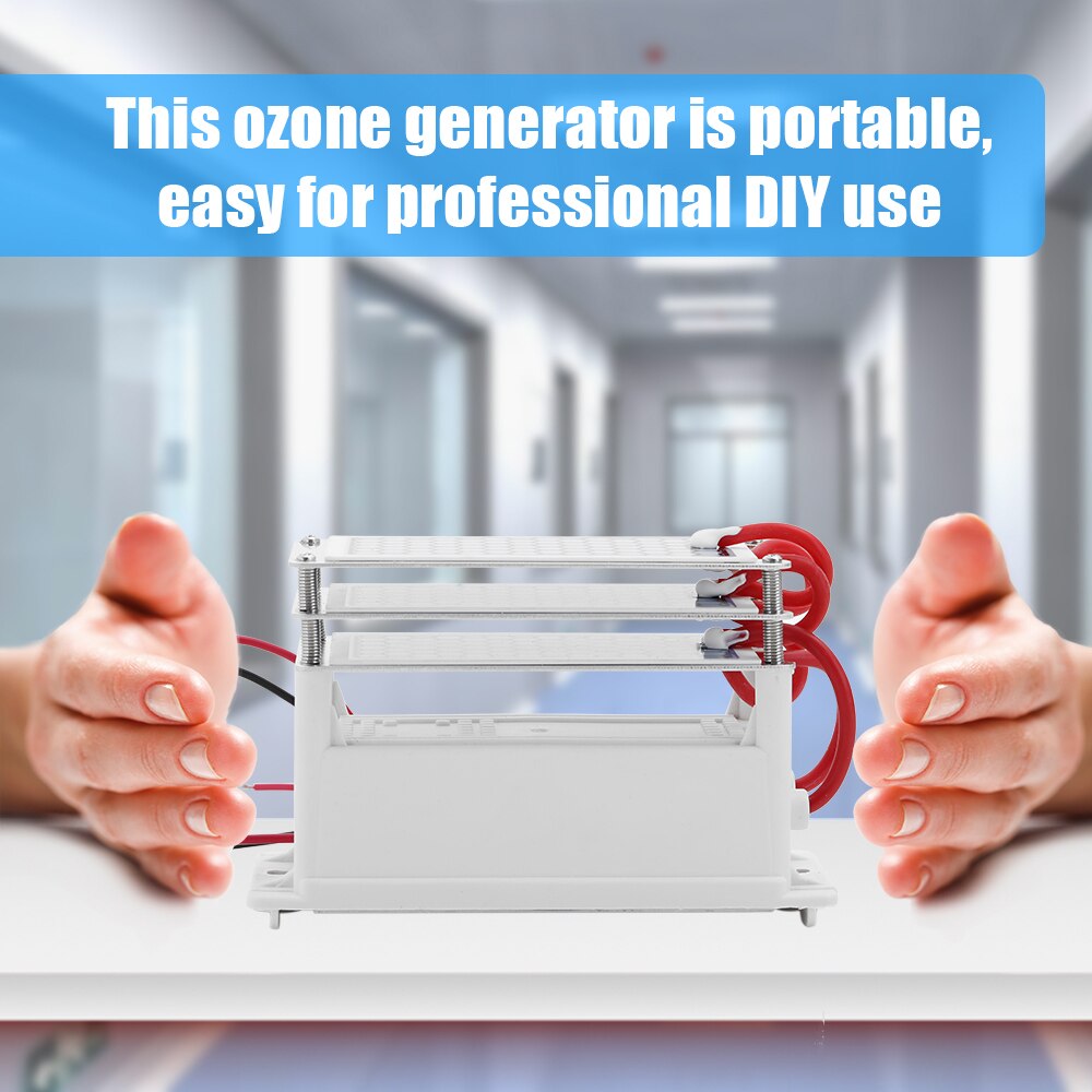 24g/h Ozone Generator Portable Ceramic Generator Air Purifier Two Ozone Tablets Machine Air Water Purifier Ozonizer 220V