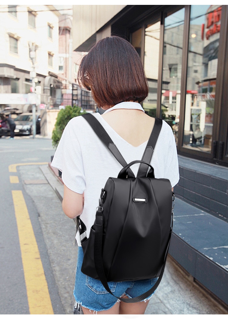 Sac à dos de voyage antivol pour femmes, sac d&#39;école Oxford décontracté de grande capacité