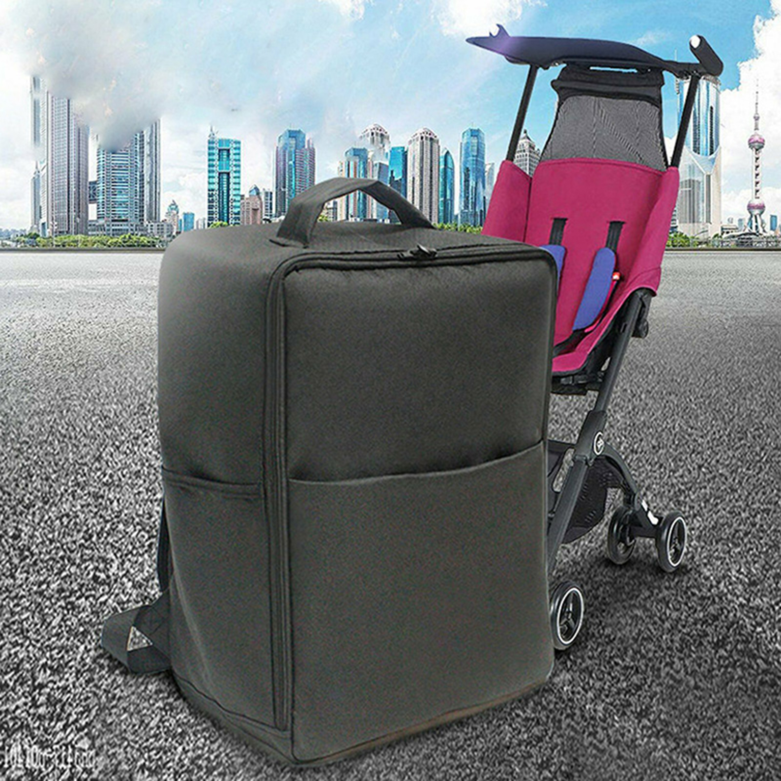 Universal stroller organizer, stylish and functional diaper organizer for pockit 2s 3s