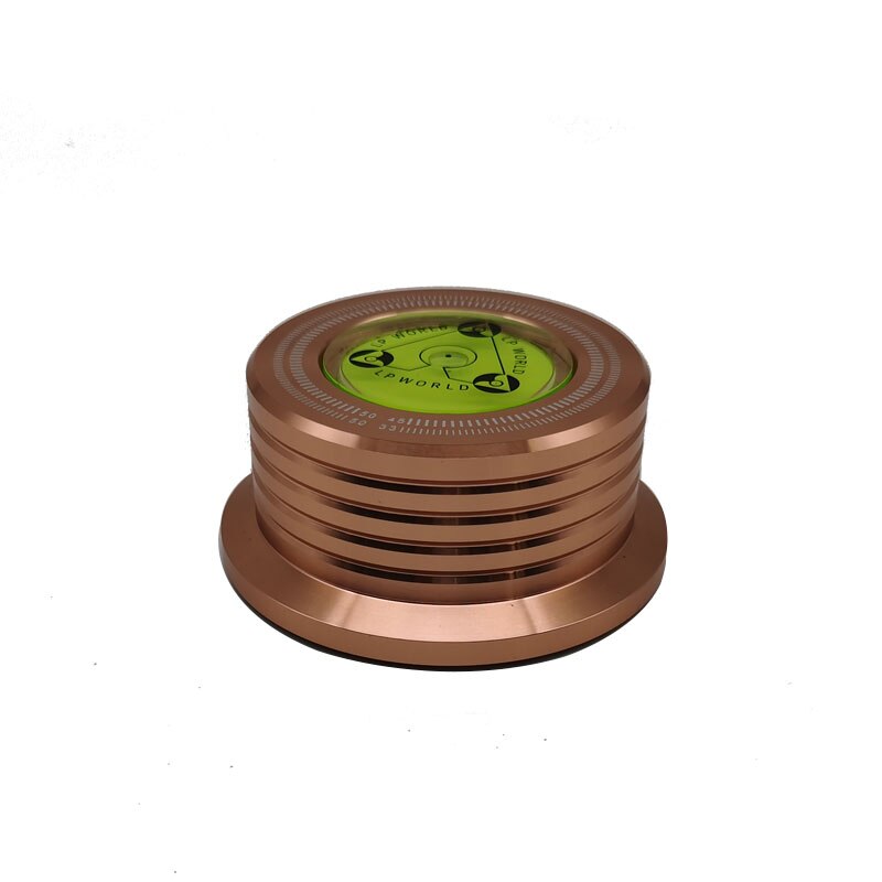 3- in- 1 -plattenklemmung aus aluminiumlegierung zur stabilisierung und zum ausbalancieren von schallplatten für plattenspieler und phonographen: Golden