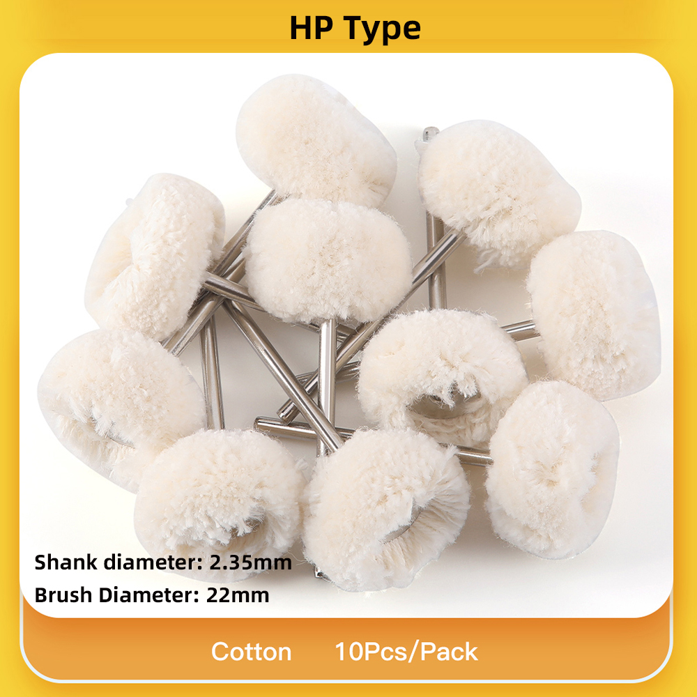 10 stk/pakke tandpoleringsbørster filt/cashmere/bomuld  hp2.35mm,3/32 "