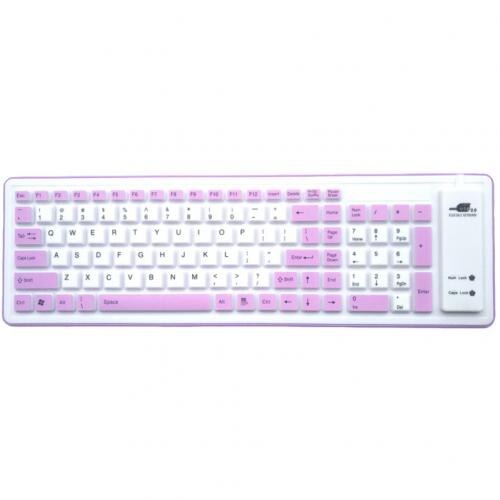 103 Keys Portable Folding Bluetooth Mini Keyboard Foldable Wireless Touchpad Russian En Keypad for IOS/Android/Windows ipad Tabl: Purple 