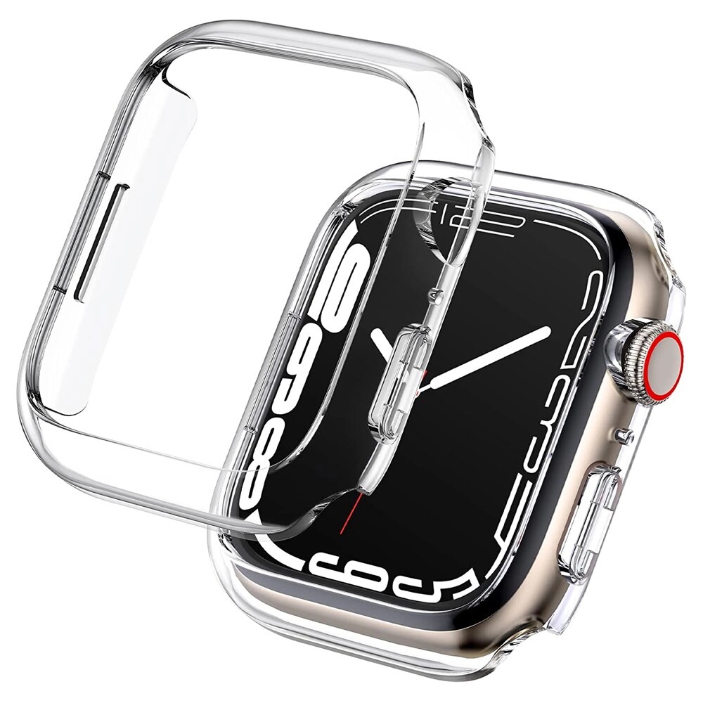 Transparante All-Bedekt Screen Protector Cover Voor Iwatch 7 45Mm 41Mm Zachte Beschermhoes Voor Apple Horloge 7 Shell Accessoires