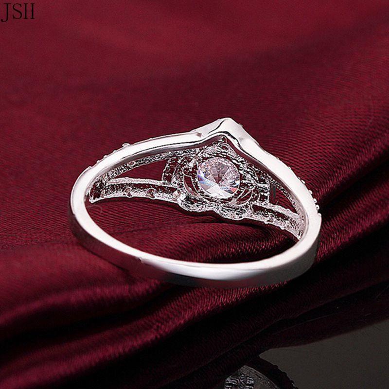 925 Sterling Zilveren Ring Sieraden Fijne Nobele Voor Vrouwen Lady Wedding Party Cz Steen Vrouwen Shiny Crystal Ring