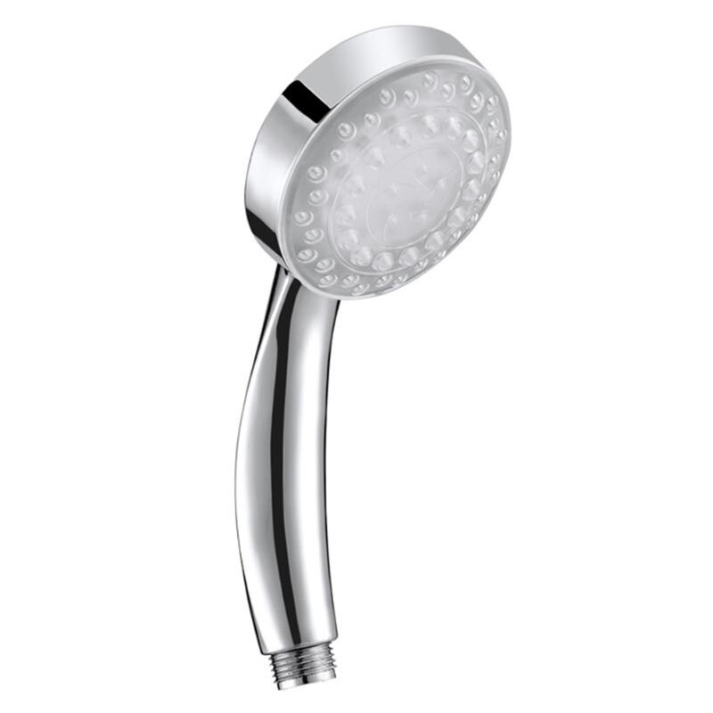 Led Rainfall Shower Head 7 Color Changing Shower Head No Battery Automatic Waterfall Shower Single Round Bathroom Showerhead