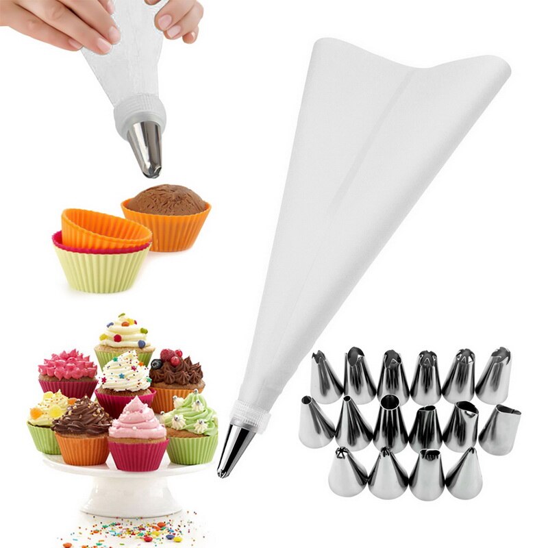 Cake Decorating Kit Levert 18 Stks/set Taart Decoreren Gereedschappen Bakken Keuken Accessoires Cake Decorating Supplies: White