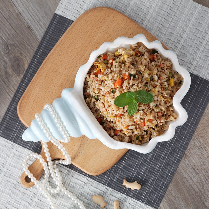 Platos creativos de cerámica con forma de concha blanca para aperitivos, fruta, pastel, caramelo, ensalada, vajilla de porcelana, vajilla de decoración