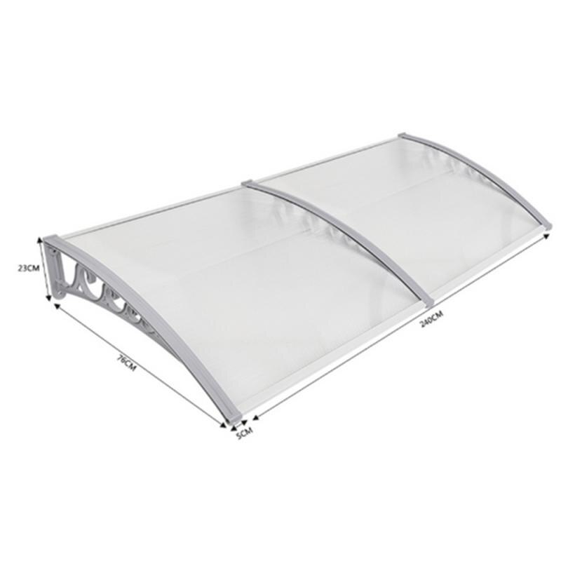 Top Easy To Install Awnings Outdoor POLYCARBONATE Front Door Window Awning Patio Cover Canopy Door Window Accessory HWC: 80x240cm