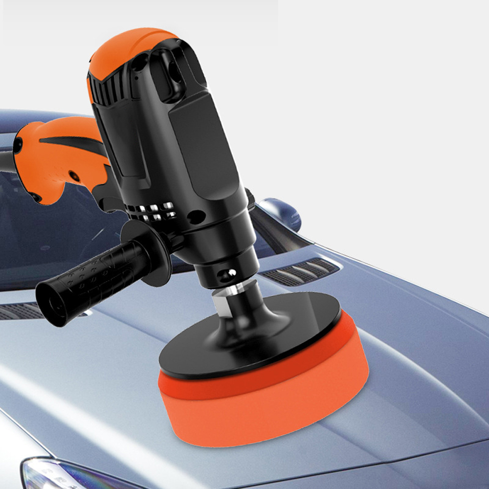 Enceradeira automotiva 220v, 980w, politriz elétrica com velocidade ajustável, máquina e acessórios de polimento