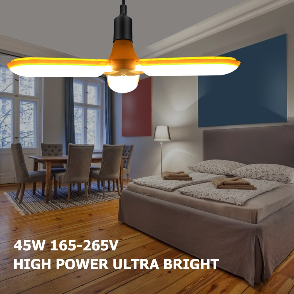 Super Heldere Industriële Verlichting 45W E27 Led Fan Garage Licht 165-265V 2835 Led High Bay Industriële lamp Workshop Willekeurige Kleur