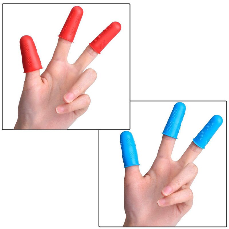 3/5Pcs Silicone Fingers Cover Cap Fingertip Protector Finger Guard Anti-skid Set Finger Protect Barbecue Kitchen Gadget