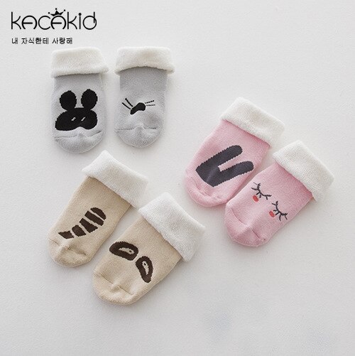 KACAKID Official Store Thick Warm Baby Socks Unisex Cartoon Patterns Boys Girls Warm Baby Socks Cotton Comfort Baby Socks Ka1083